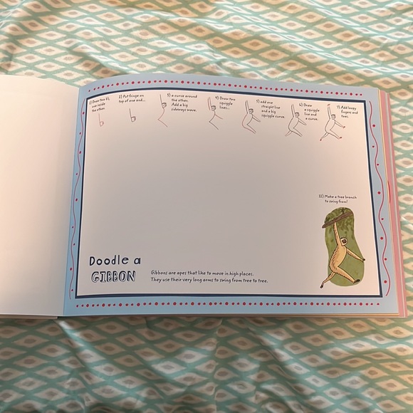 Doodle Pad Place Mat, Removable Pages, Blue, White - Picture 4 of 5